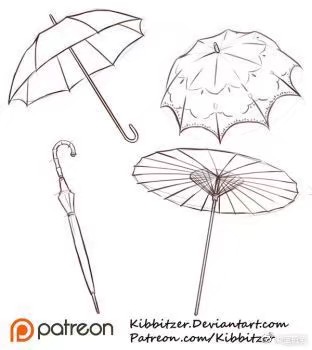 伞的画法