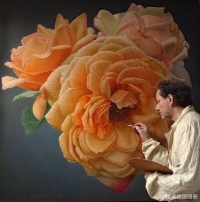 gioacchino passini的大型写实花卉油画