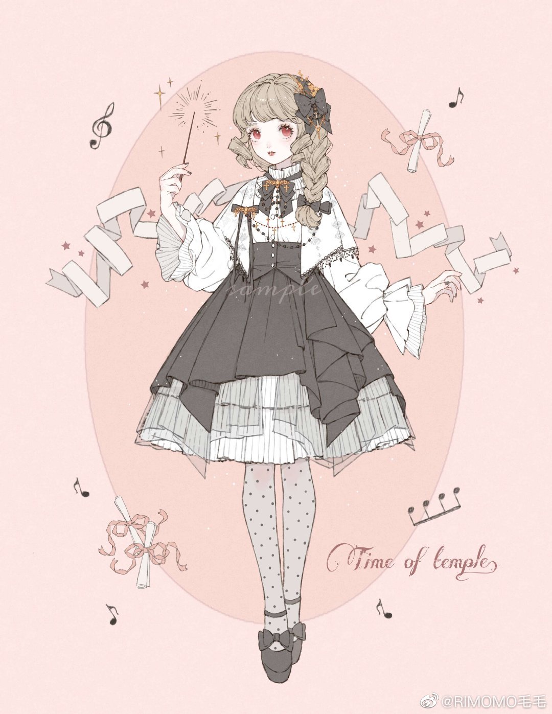 我们过过眼瘾就好了√ lolita 洋服 可爱 q版 服装设计 服设 哥特