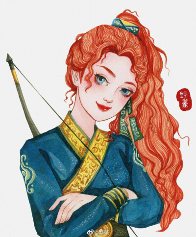 当迪士尼公主穿上汉服后,巧笑倩兮,美目盼兮(☆_☆)图源自作者大大:野