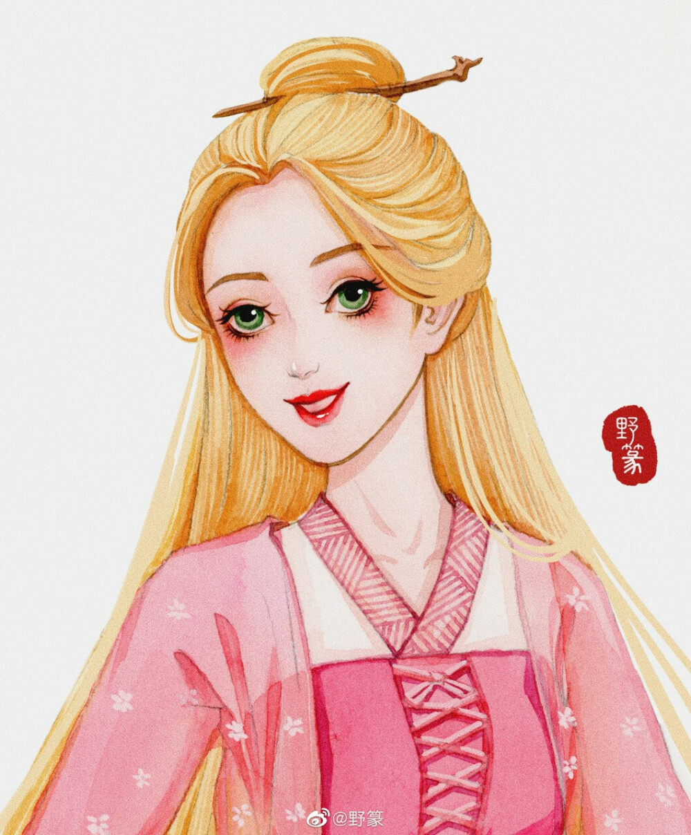 当迪士尼公主穿上汉服后,巧笑倩兮,美目盼兮(☆_☆)