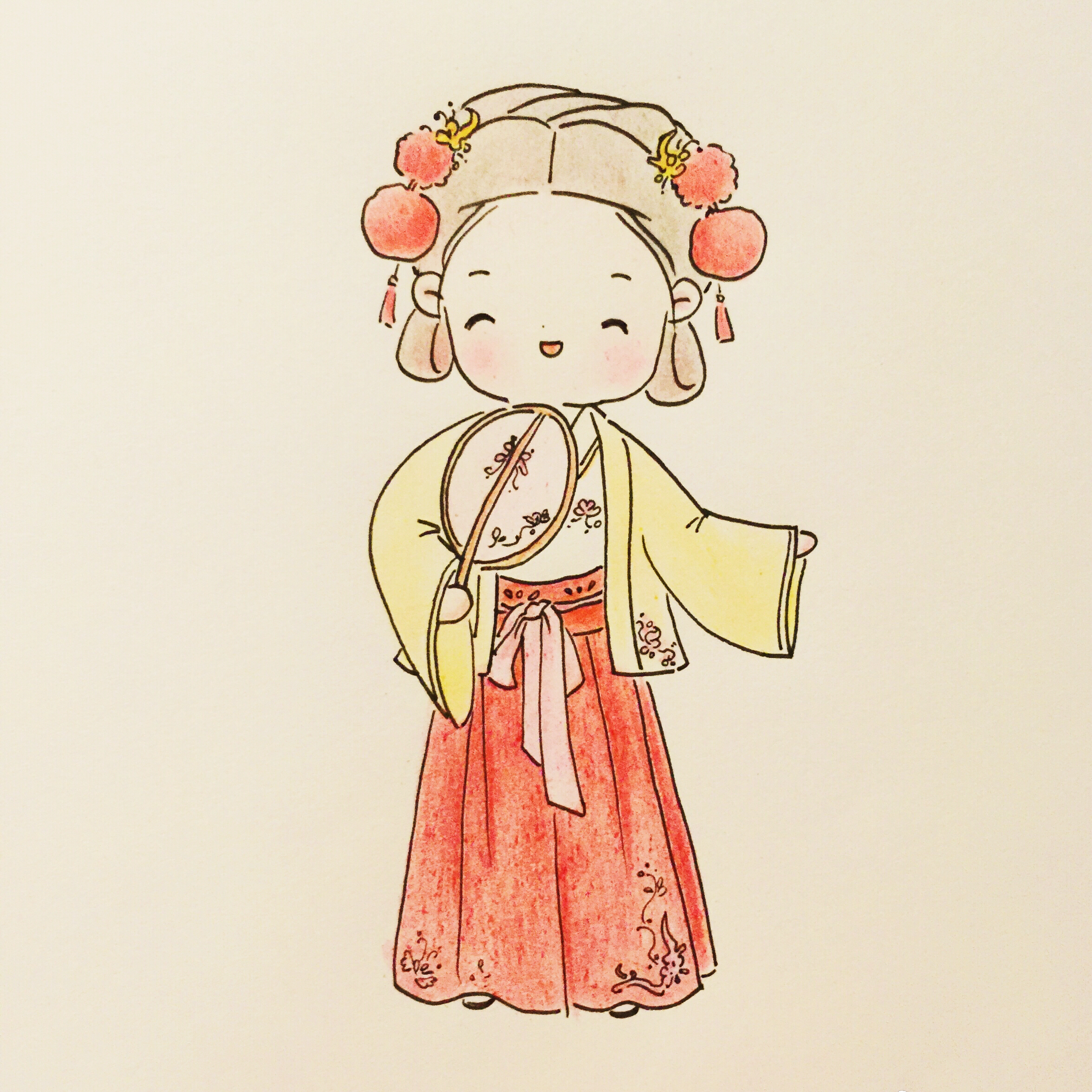 中国风~古装小姑娘 吾家有女初长成 作者:爱画画的橙子