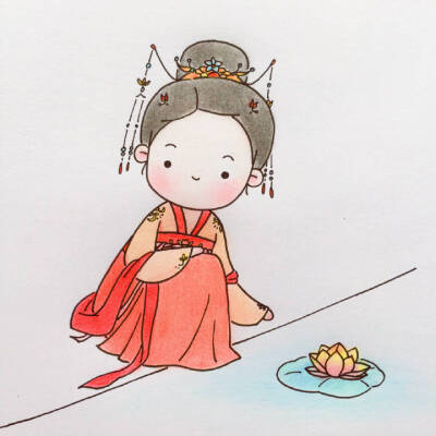 中国风~古装小姑娘 吾家有女初长成 作者:爱画画的橙子