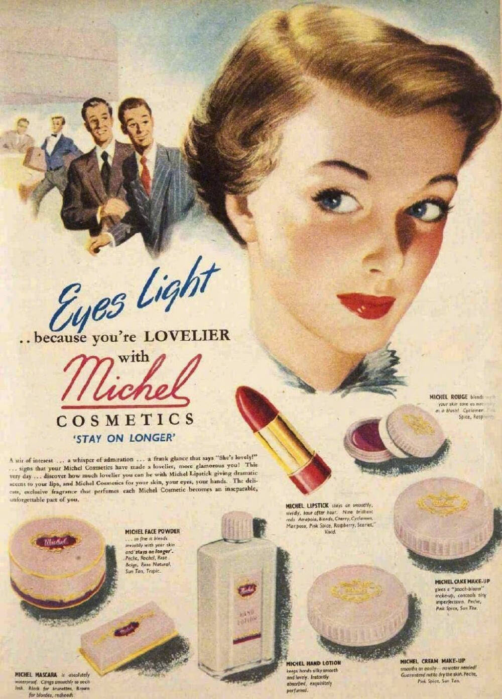 复古集 · 上世纪50年代的化妆品插画海报