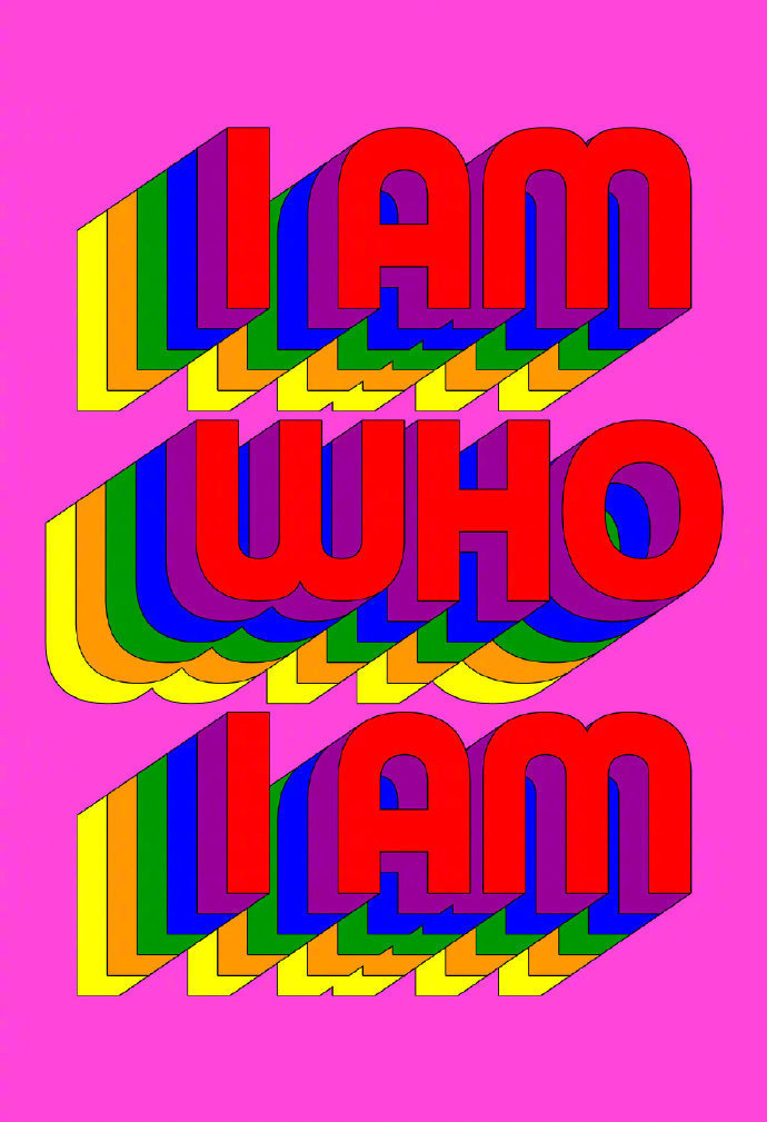 艺术家 tyler spangler 的字体作品 ,重重叠叠,斑斓的色彩碰撞