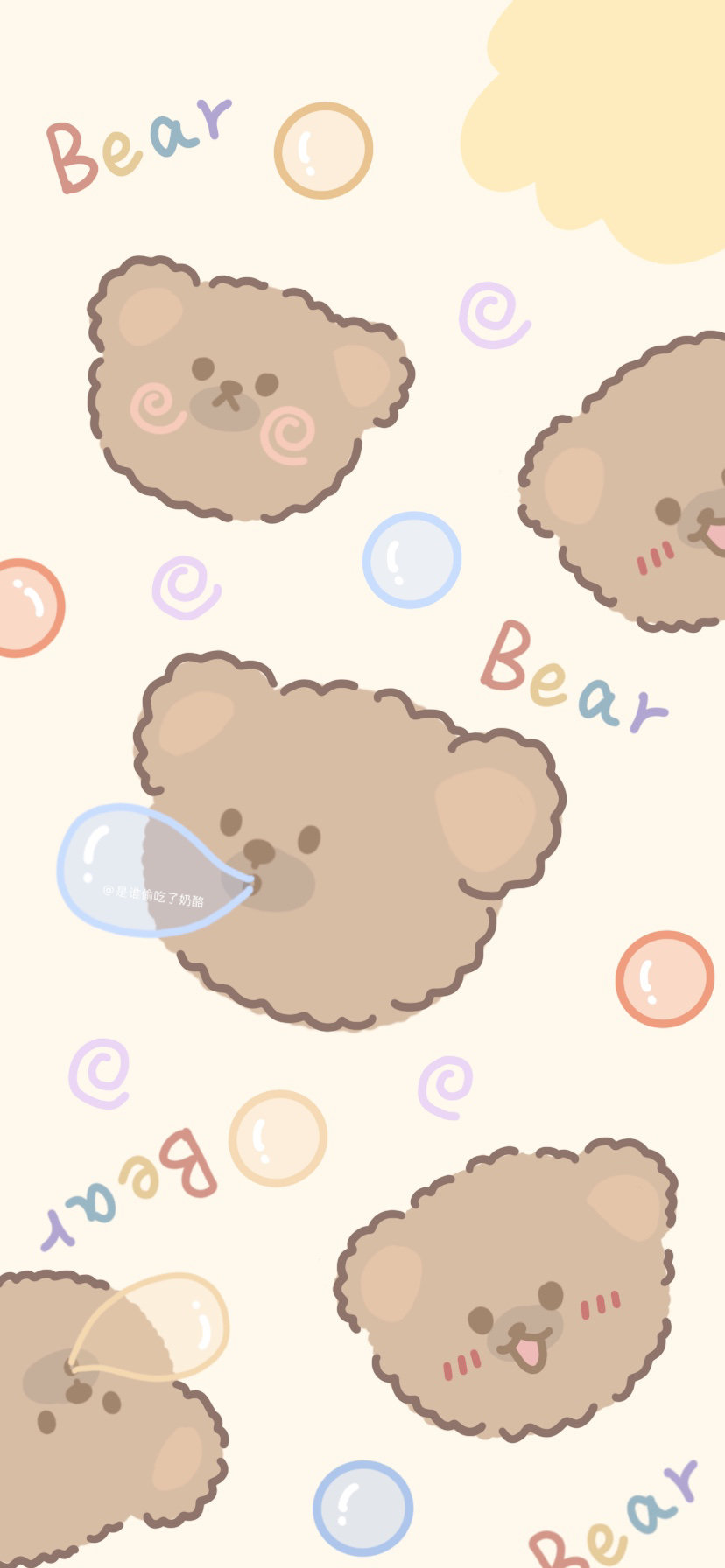 可爱小熊背景壁纸