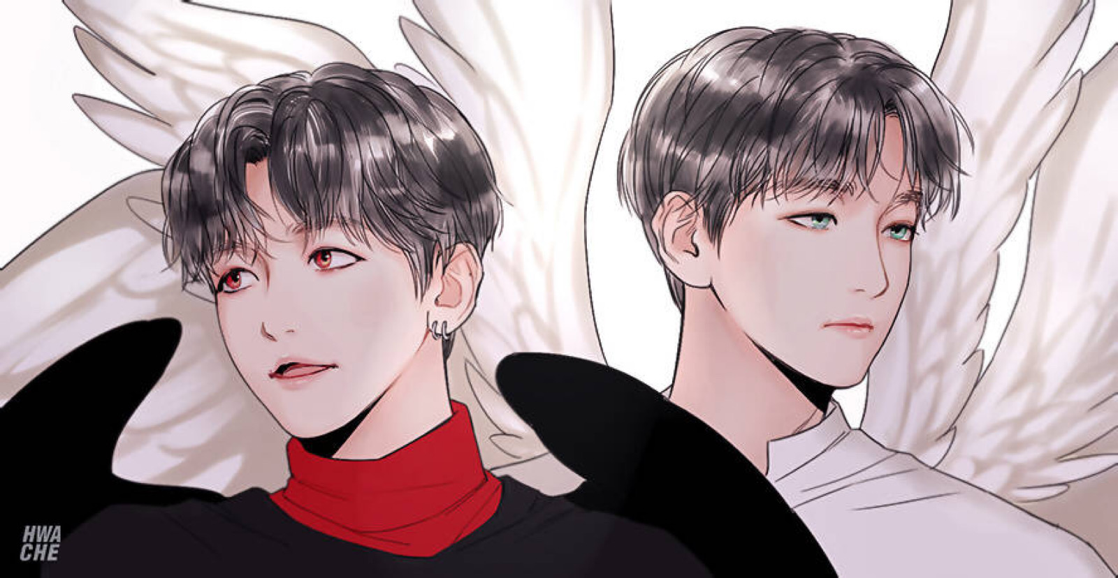 【饭制分享】边伯贤饭绘 fanart 漫画 @hwache_exo