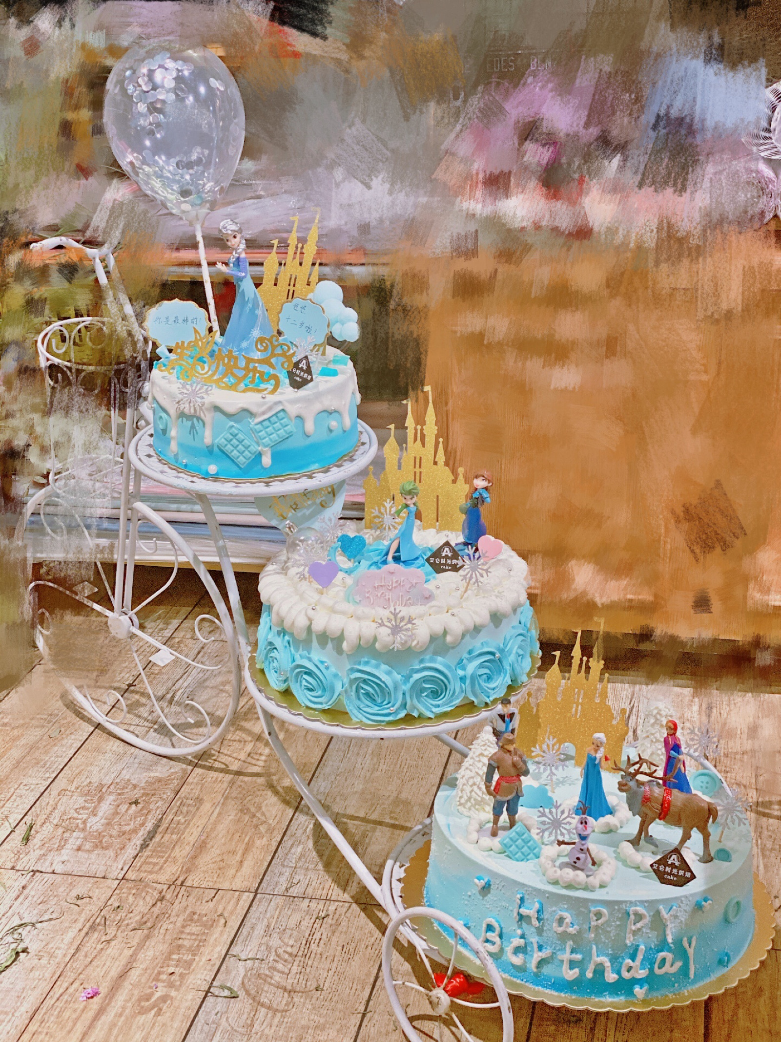 蛋糕摆件蛋糕装饰合金蛋糕插双爱心蛋糕插牌生日蛋糕插件_花多奇蛋糕插蜡烛礼品袋蛋糕装饰_义乌购