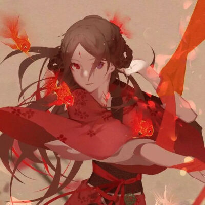 女 红色 古风
