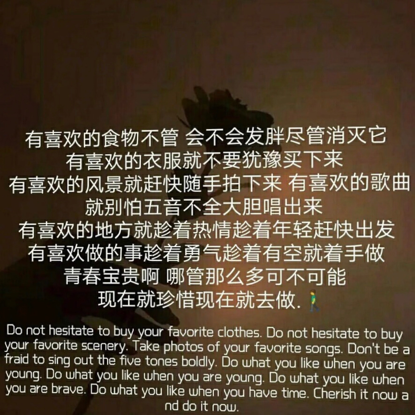 写给屏幕前的你想做的事就勇敢的去做,不要害怕因为你不尝试的去做