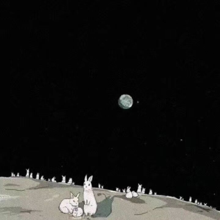 月亮和宇航员 情侣头像