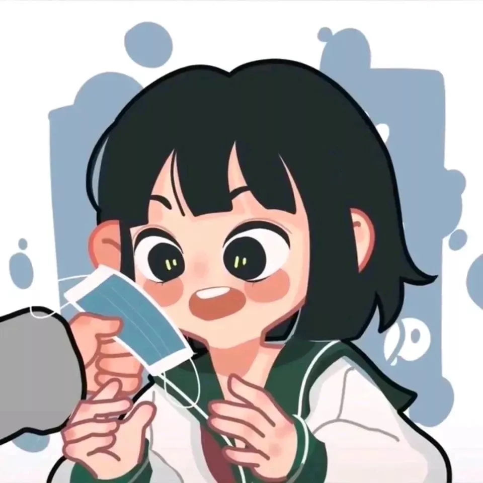 口罩情侣头像