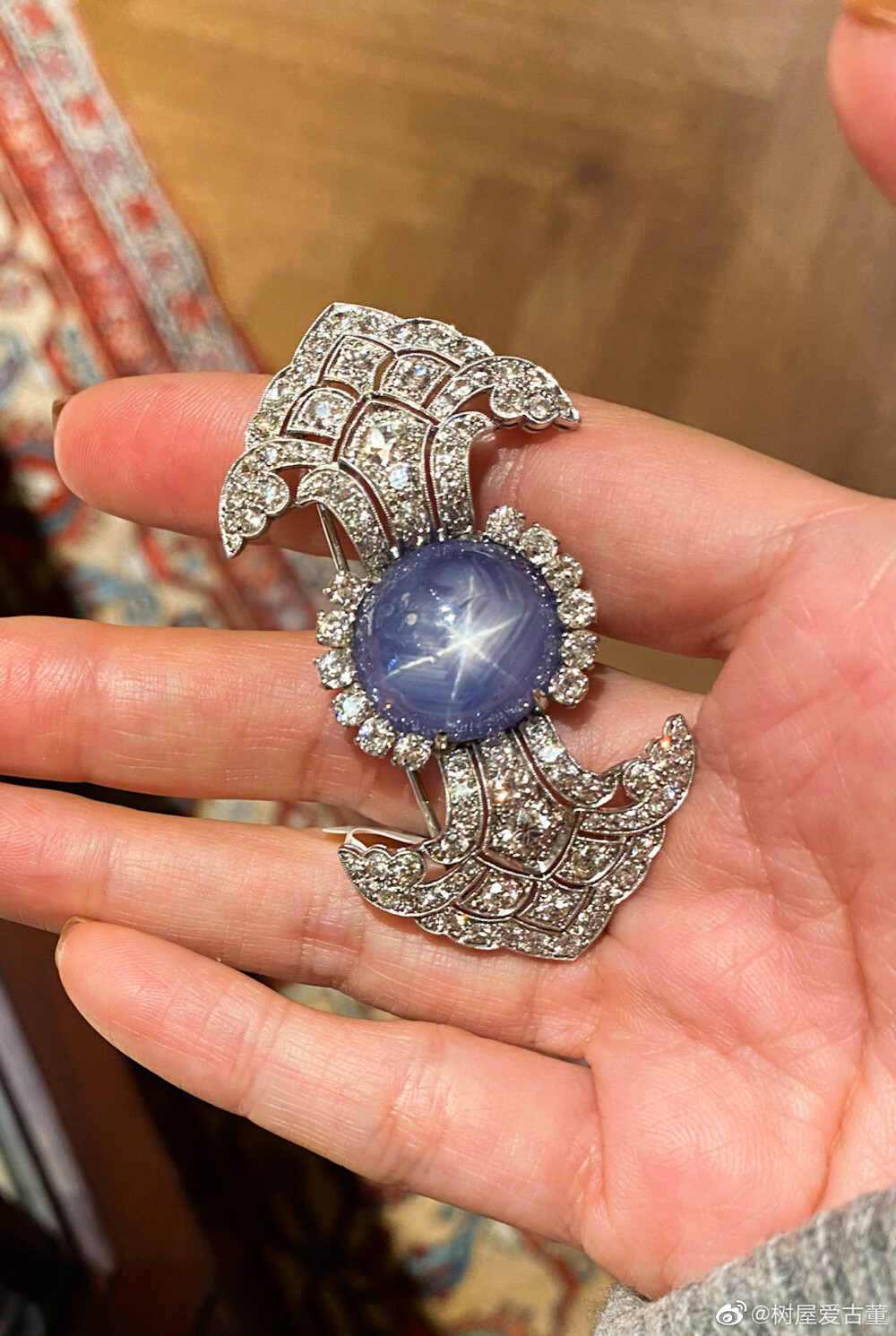 星光蓝宝石古董珠宝