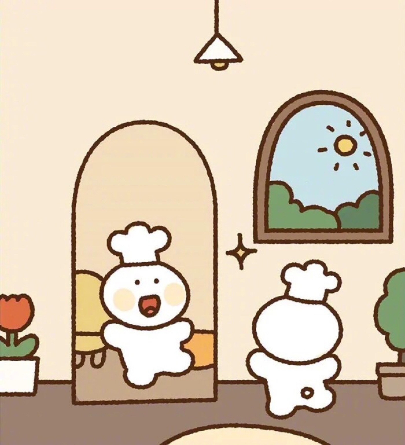 韩国画师for_mee_绘制的软萌可爱插画合辑,小女孩,小熊和小兔兔的快乐