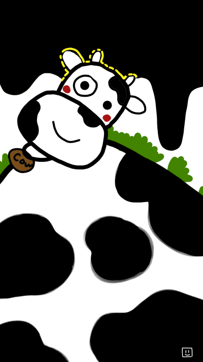 可爱 手机壁纸 奶牛 聊天背景 手绘