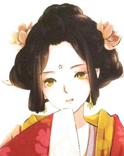 动漫女生古风头像红衣