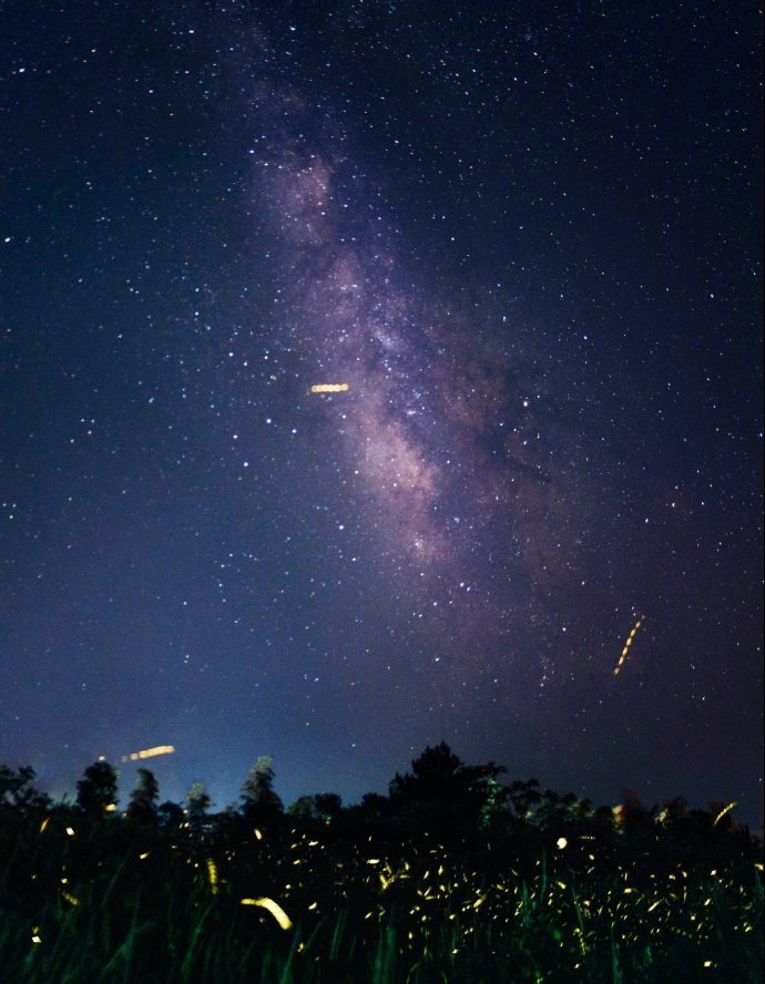 天阶夜色凉如水,坐看牵牛织女星.晚安