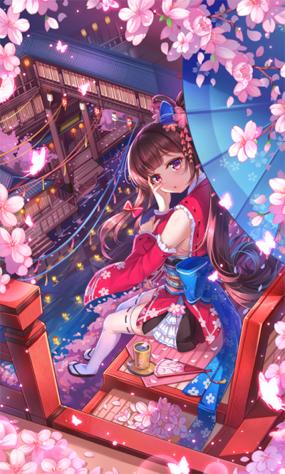 二次元 古风 少女 和服 堆糖,美图壁纸兴趣社区