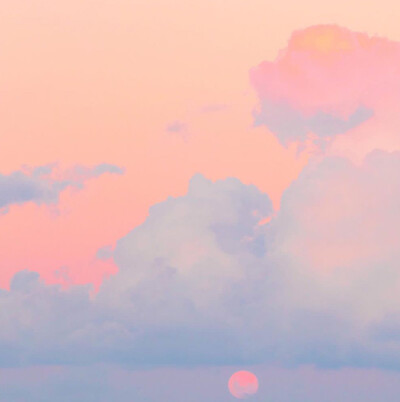 云卷云舒夕阳粉色系背景图壁纸头像