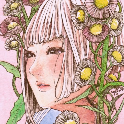 日本插画师，图见水印