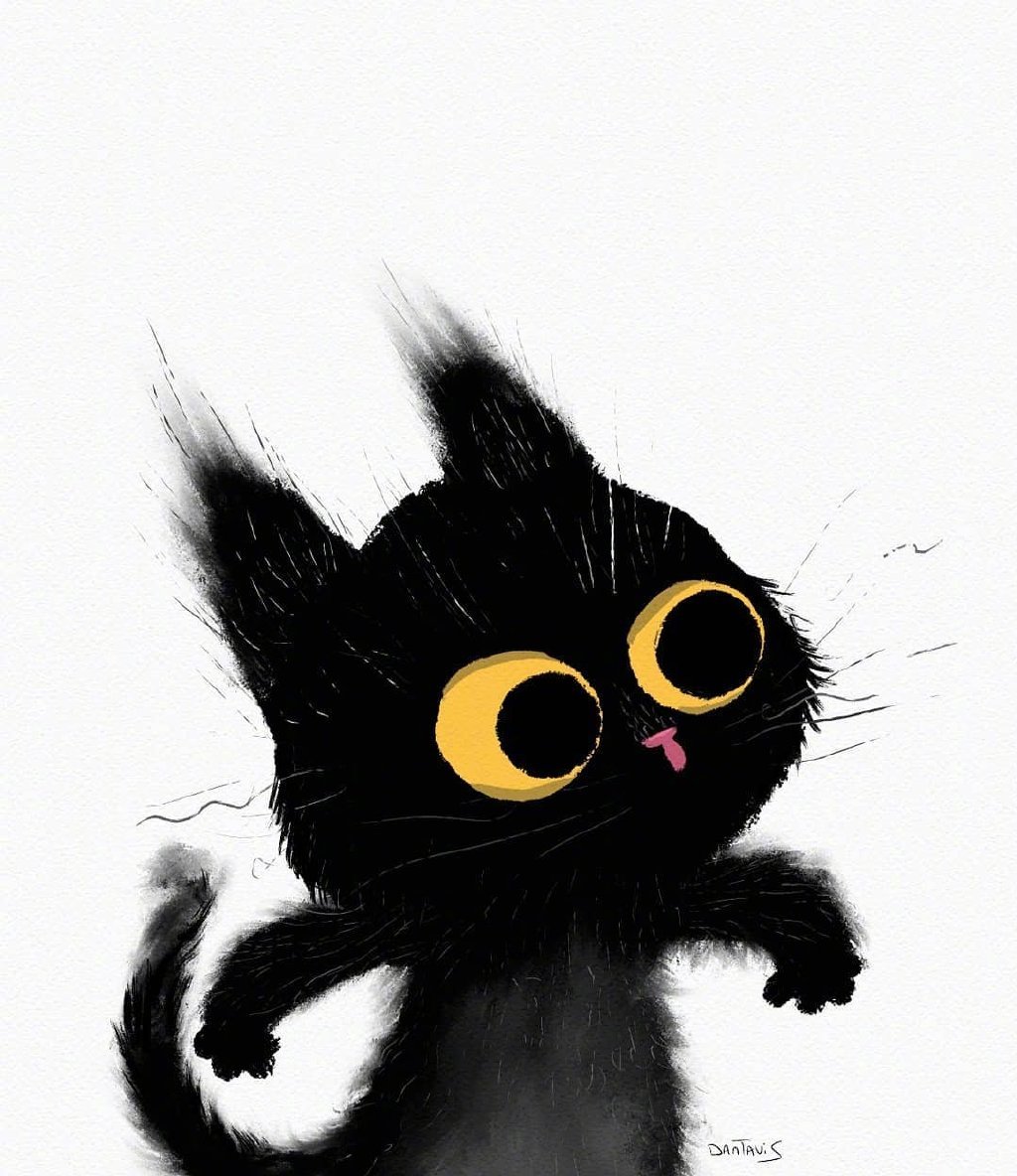 小黑猫|插画|绘本|梳信 - 原创作品 - 站酷 (ZCOOL)