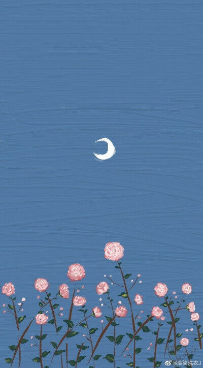 小清新壁纸,油画棒壁纸,图源:滚筒洗衣j