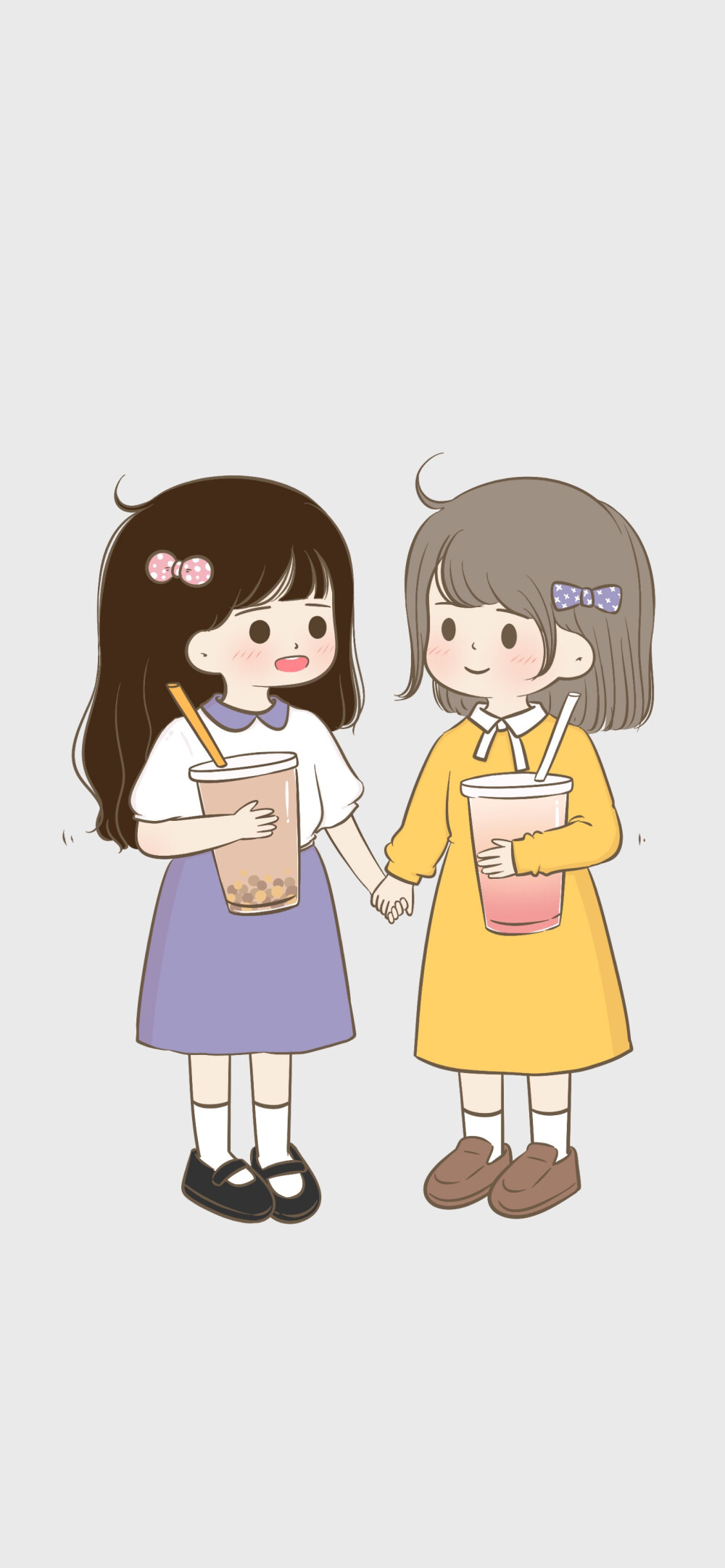 闺蜜头像,壁纸.图源微博小希与阿树.