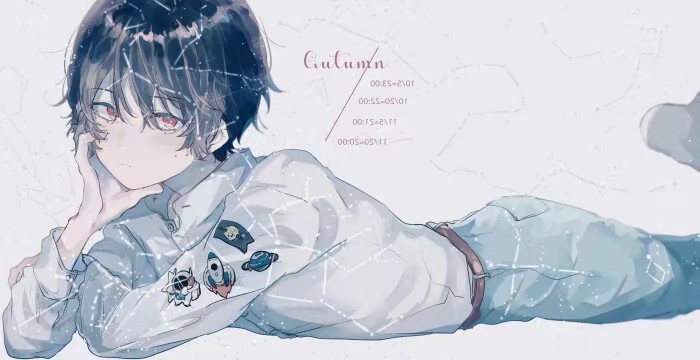 画师あめのじゃく笔下的清澈少年,星空色和少年很配!