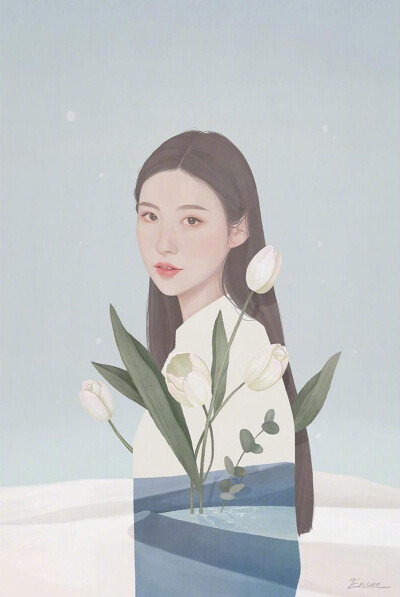 韩国插画师choi,加拿大插画师poopikat 韩国插画师 mi-kyung choi 绘画作品