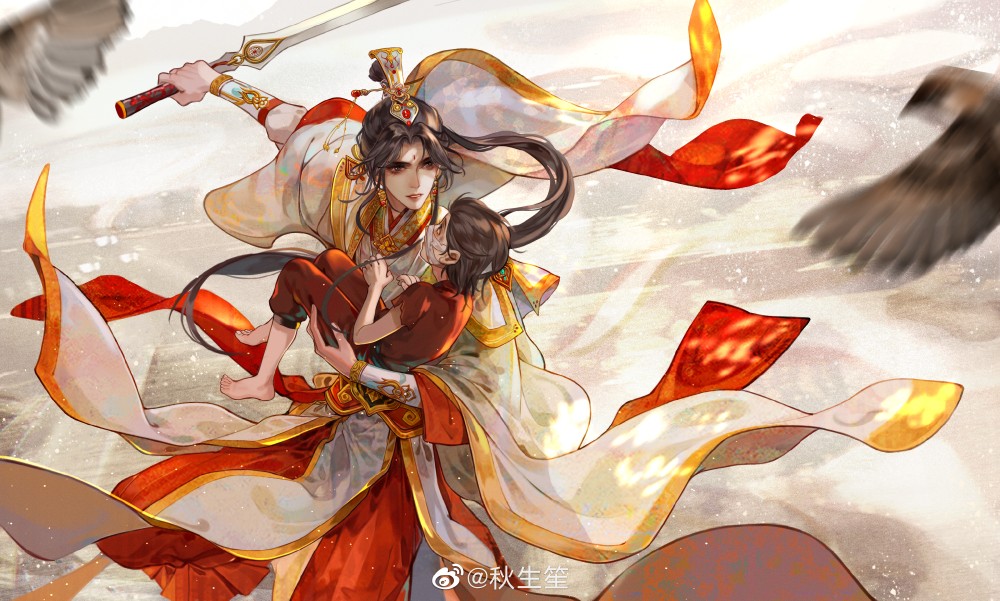 「墨香铜臭」天官赐福/花怜画师:wb秋生笙