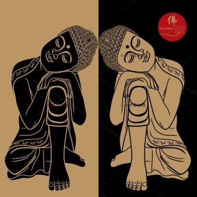 卡通q版菩萨佛祖释迦摩尼观音佛教宣传插画背景ai设计素材ai523