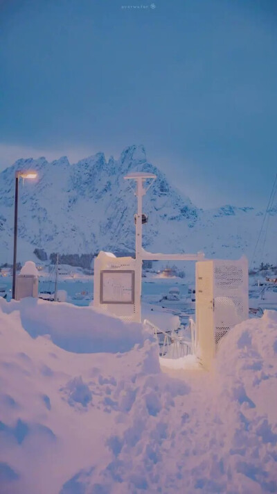壁纸/蓝色/雪