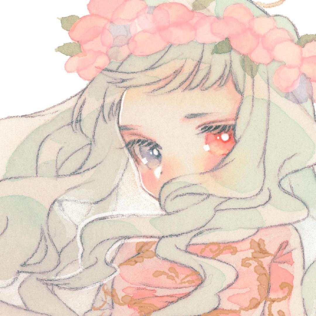 可爱女孩手绘头像一组