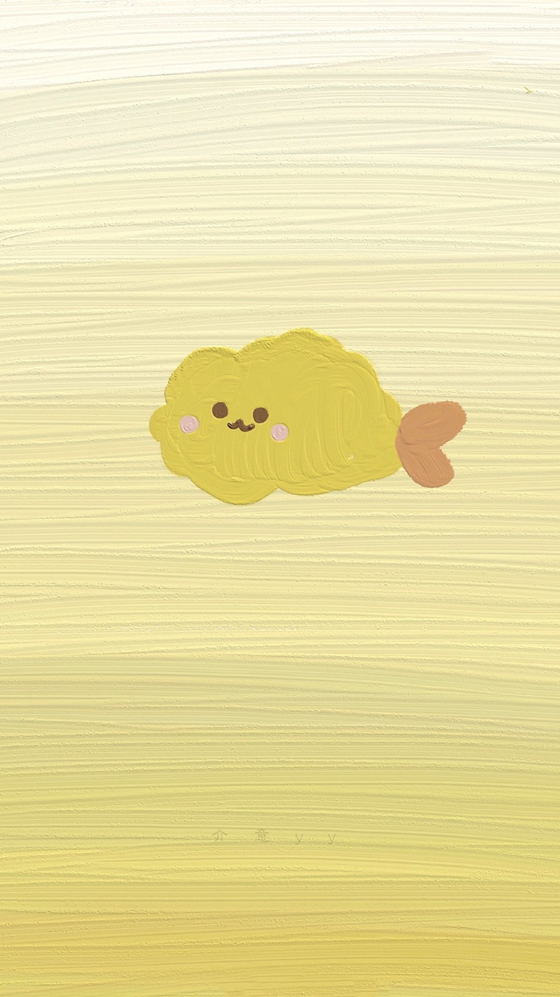 油画质感壁纸artset 高清壁纸 可爱简约 纯色壁纸甜甜圈转载:weibo