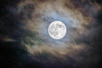 月亮 夜景 素材 风景 云