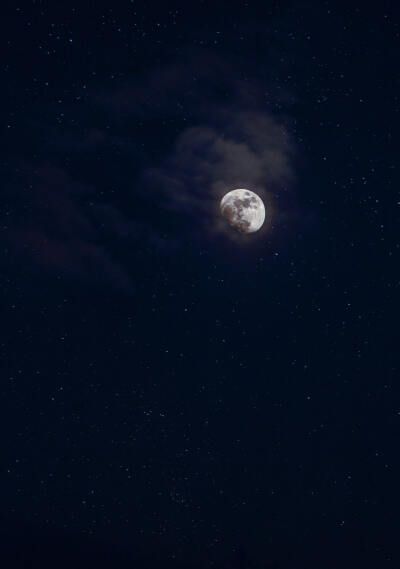 月亮 夜景 云 素材
