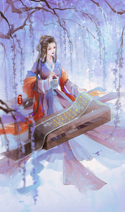 古风美人古风_桃可可__插画师作品