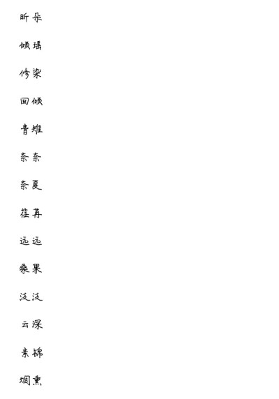 1字的网名