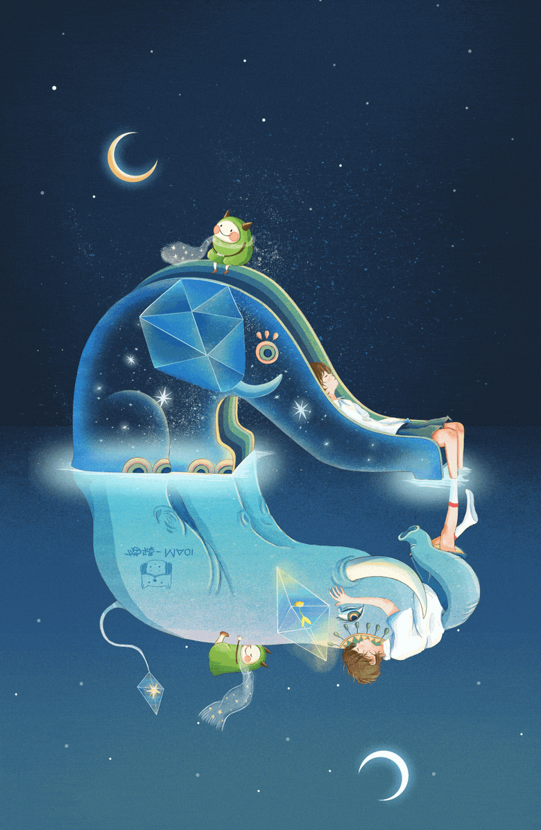gif动态图治愈宇宙星球天空梦幻