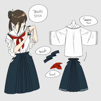 服装设计 和风 jk