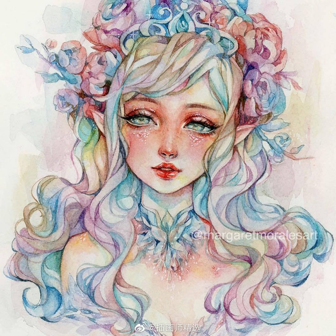 水彩人物~【插画师:margaret morales 】