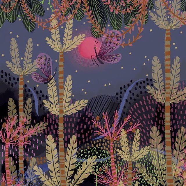 夜的森林 | jane newland #创意美术