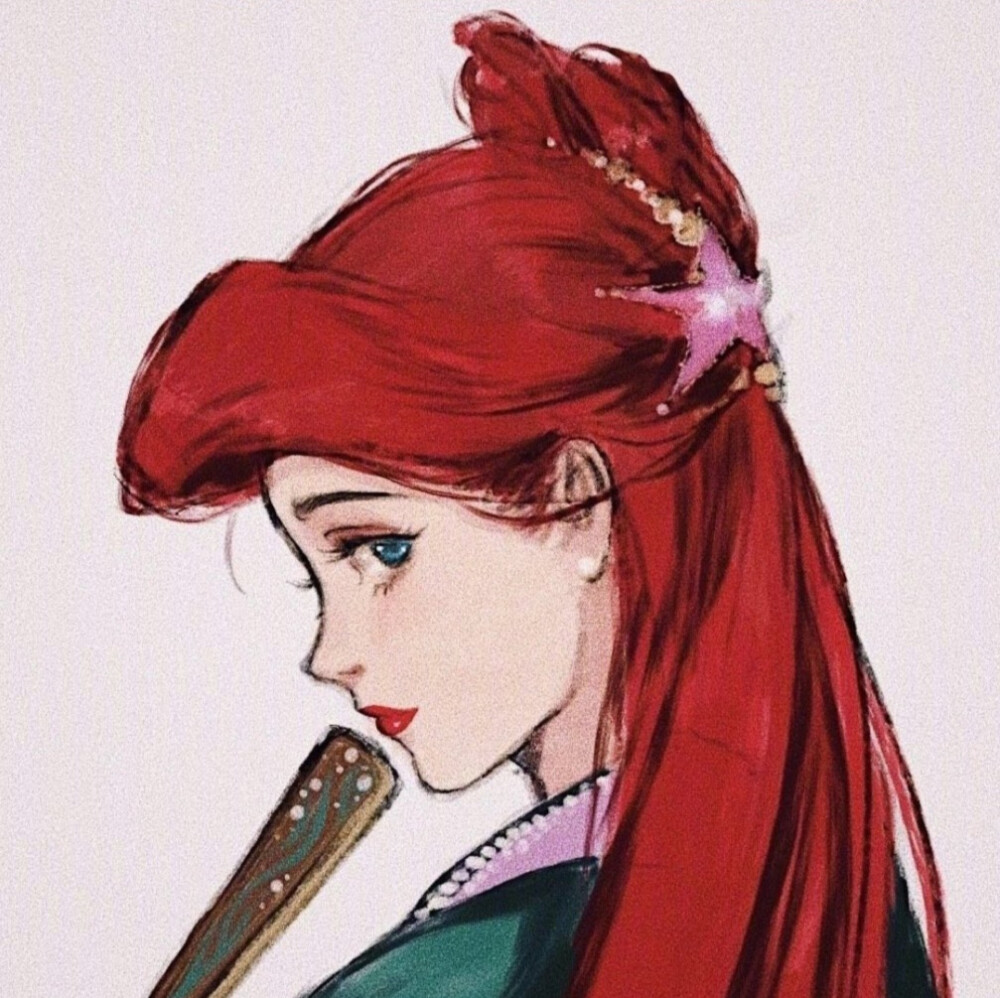 迪士尼公主胶片插画头像 via.-阿莘