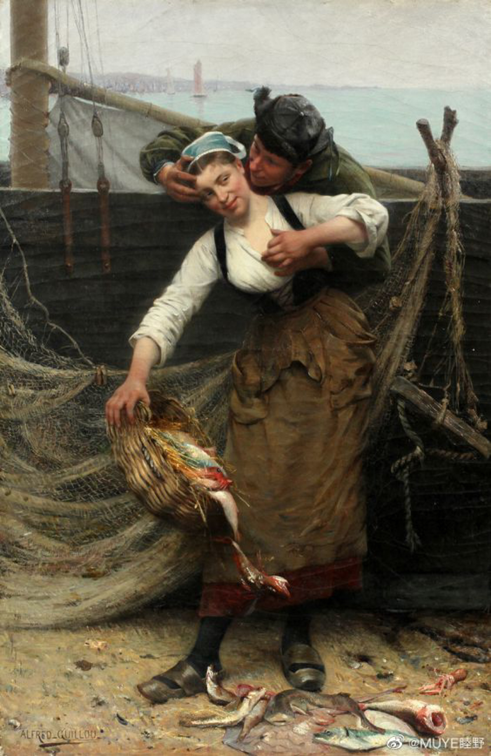 法国画家alfred guillou(1844-1926)出生于法国孔卡尔诺,父亲是一名