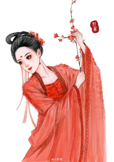 古装美人,作者:野篆