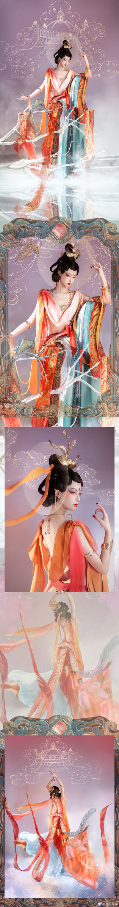 敦煌 百鸟之王-凤凰 拟人凤象者五,五色而赤者凤;凤凰涅盘,浴火重生!