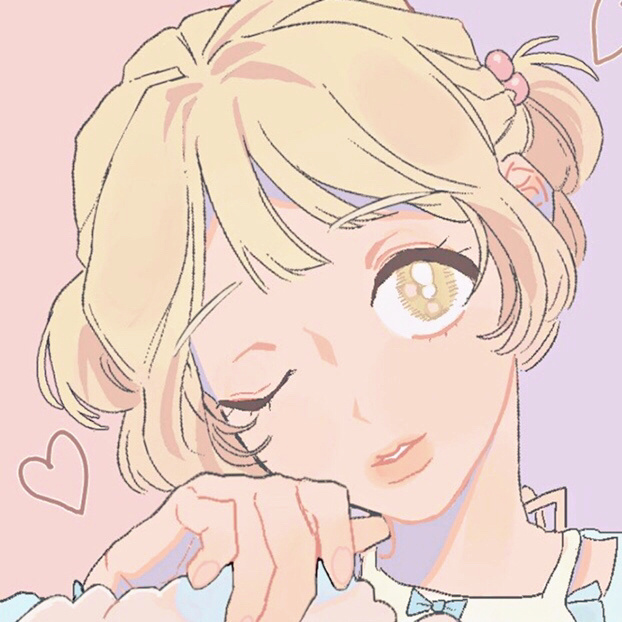 二次元复古风女生插画漫画头像
