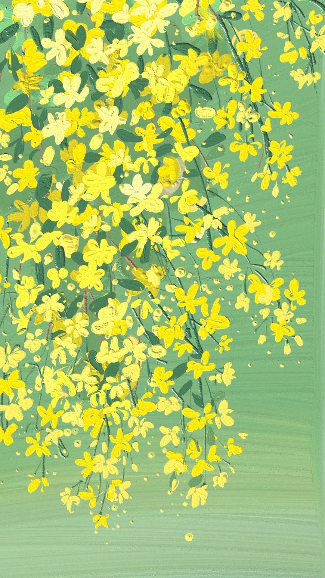 〈春日花卉日记〉油画壁纸