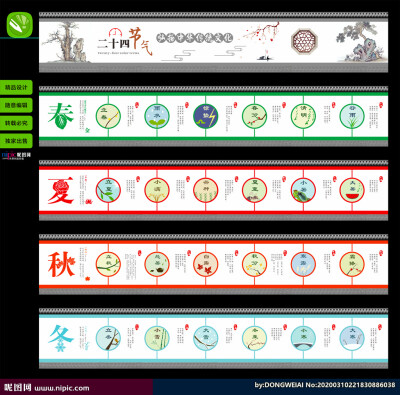 24节气 文化墙 二十四节气 农事文化 乡村文化 民俗文化 新农村墙绘