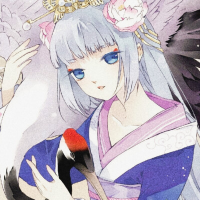 漫画女生古风头像背影